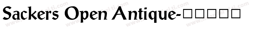 Sackers Open Antique字体转换